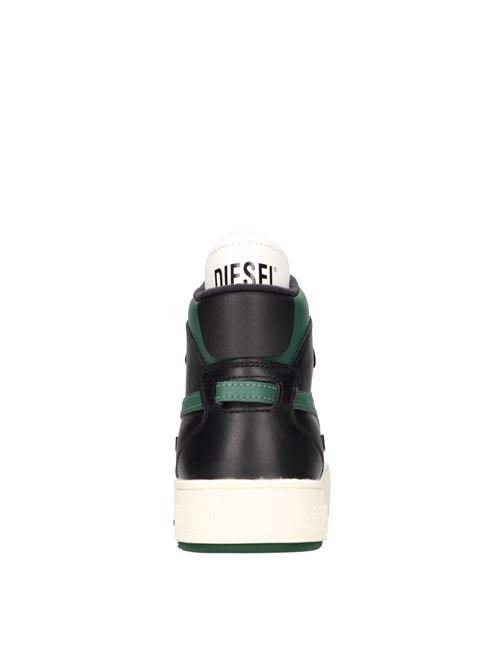 Sneakers alte in pelle DIESEL | S-UKIYO MIDNERO-VERDE